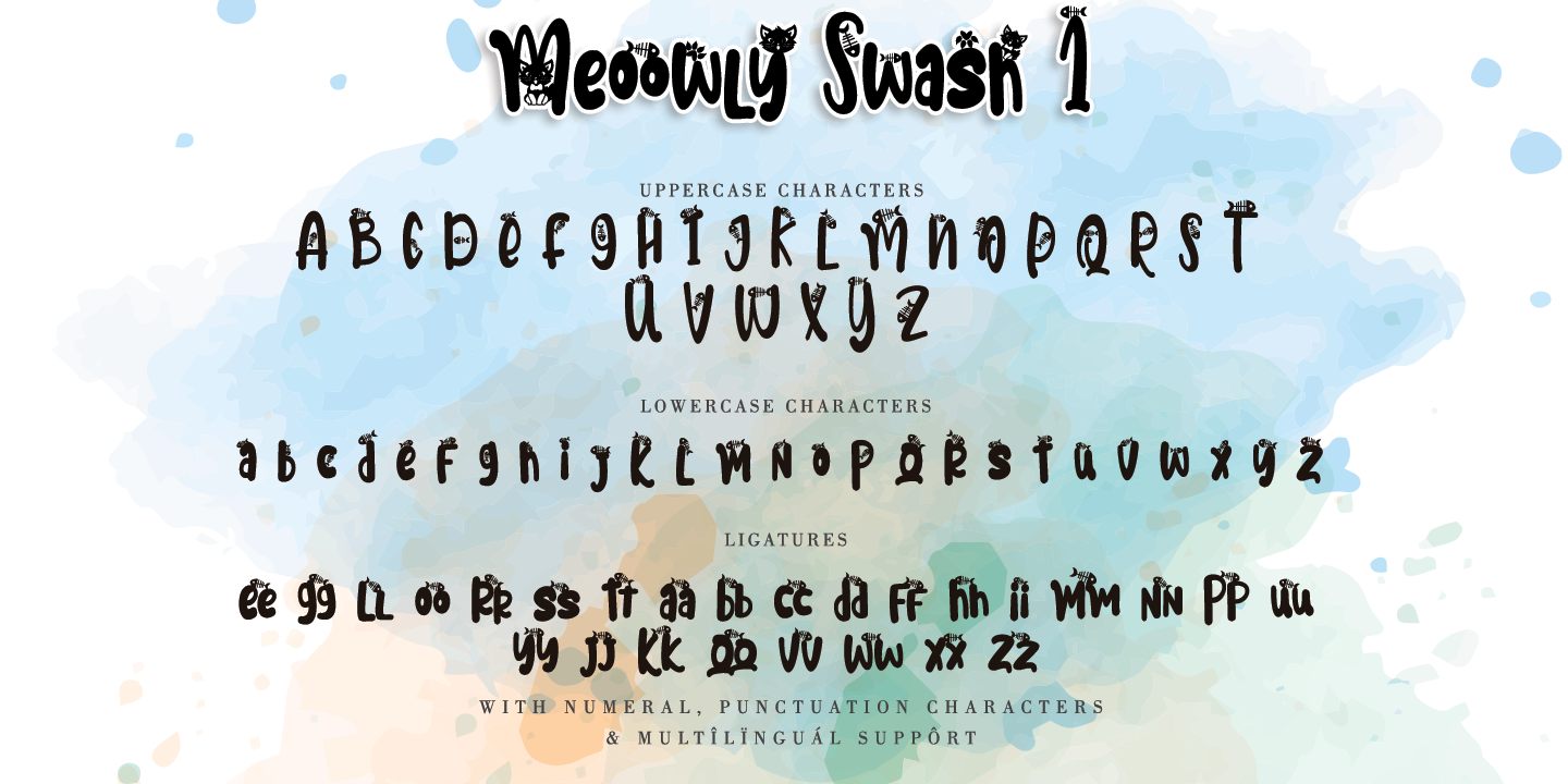 Meoowly Regular Font preview
